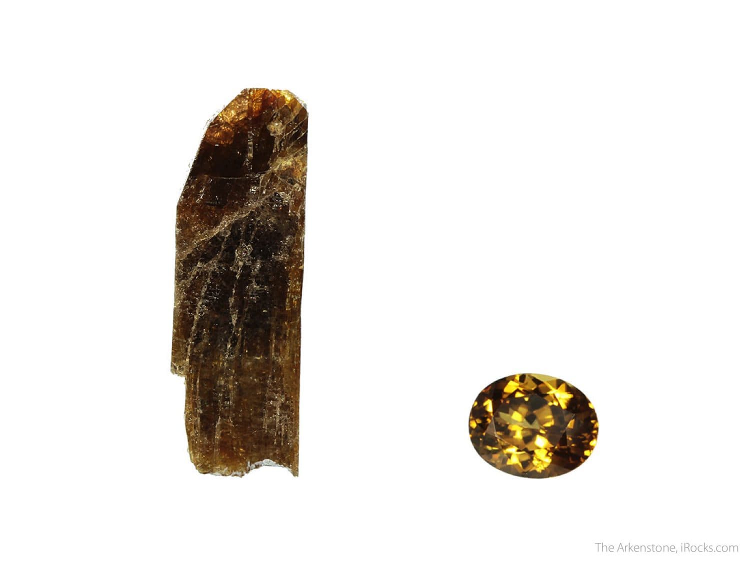 zircon rough and cut set - Sri Lanka
