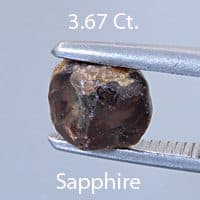 Rough version of Asscher Style Octagon Cut Color Change Sapphire