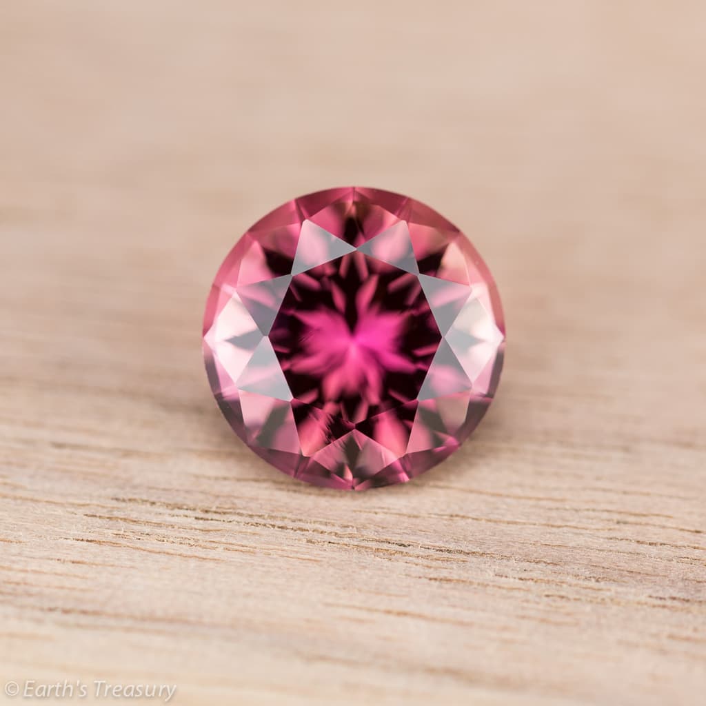 tourmaline buying - 3.94 ct magenta-peach brilliant cut