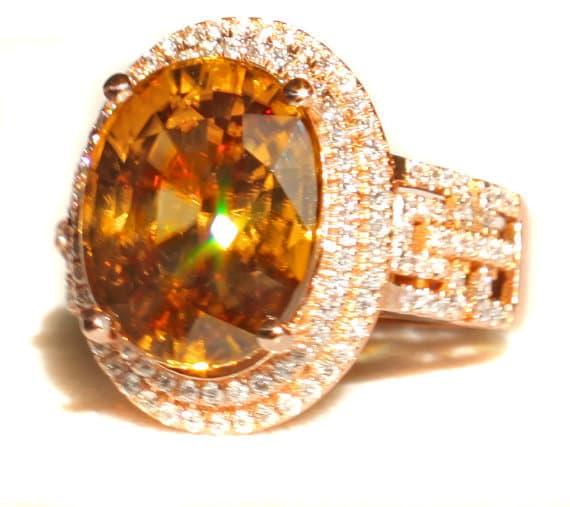 zircon buying - honey zircon ring