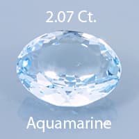 Rough version of Fancy Angular Oval Cut Aquamarine
