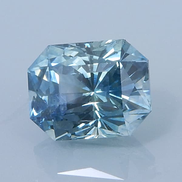 Finished version of Barion Emerald Cut Sapphire