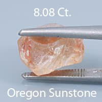 Rough version of Emerald Cut Sunstone