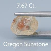 Rough version of Fancy Square Barion Cut Sunstone
