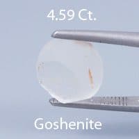 Rough version of Fancy Round Brilliant Cut Goshenite Beryl
