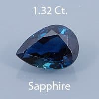 Rough version of Mdified Brilliant Pear Cut Sapphire