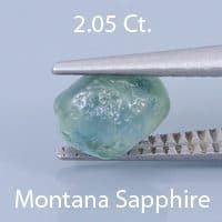 Rough version of Fancy Brilliant Oval Cut Sapphire