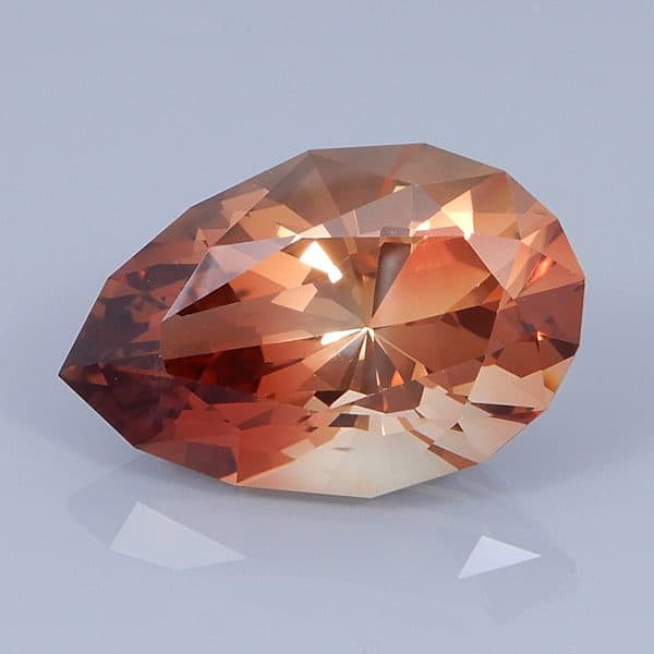 Finished version of Custom Pear Cut Sunstone