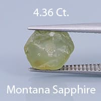 Rough version of Radiant Step Hexagon Cut Sapphire