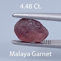Rough version of Fancy Round Brilliant Cut Garnet