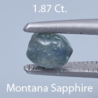 Rough version of Fancy Round Brilliant Cut Sapphire