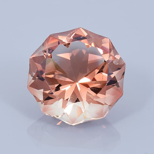 Finished version of Fancy 10-sided Round Cut Sunstone