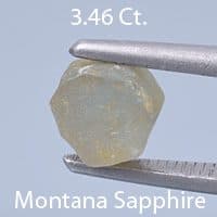 Rough version of Fancy Brilliant Hexagon Cut Sapphire