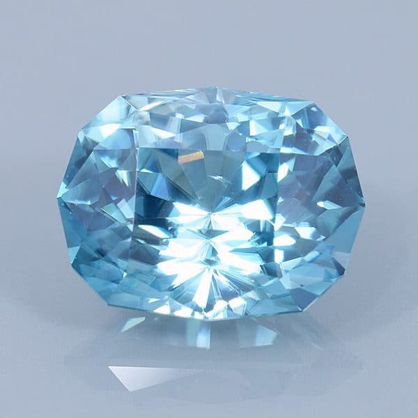 Finished version of Fancy Cushion Emerald Cut Zircon