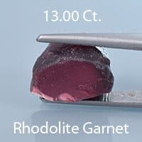 Rough version of Round Brillliant Cut Rhodolite Garnet