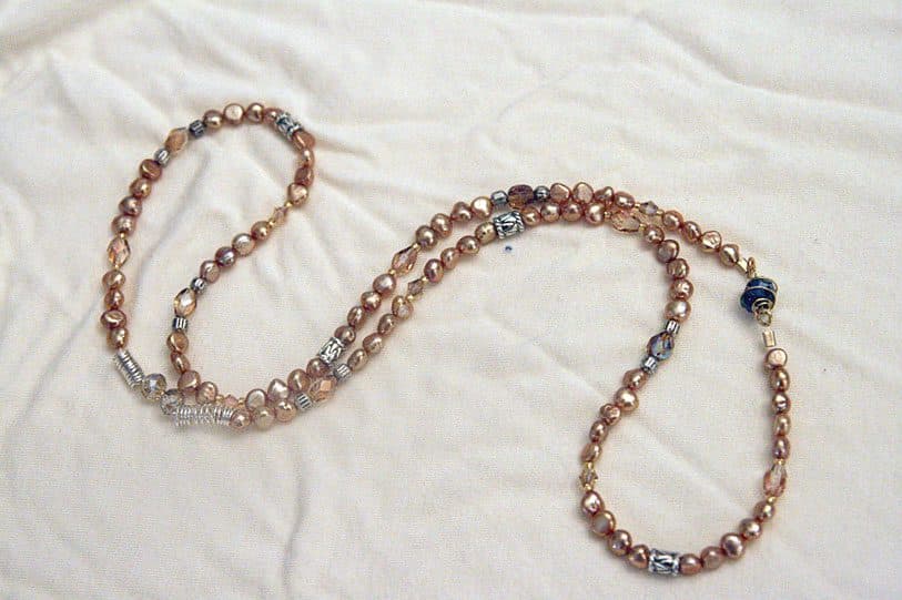 dyed freshwater pearl necklace - appraising pearls