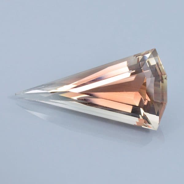 Finished version of Custom Elongated Step Shield Cut Sunstone