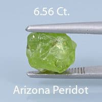 Rough version of Fancy Square Brilliant Cut Peridot