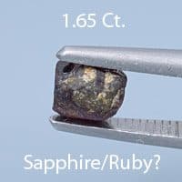 Rough version of Fancy Barion Square Cut Sapphire