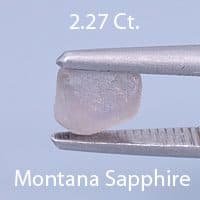 Rough version of Fancy Brilliant Emerald Cut Sapphire