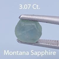 Rough version of Barion Hexagon Cut Sapphire