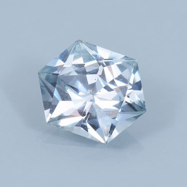 Finished version of Fancy Elongated Hexagon Cut Sapphire