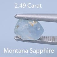 Rough version of Fancy Elongated Hexagon Cut Sapphire