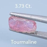 Rough version of Emerald Cut Tourmaline