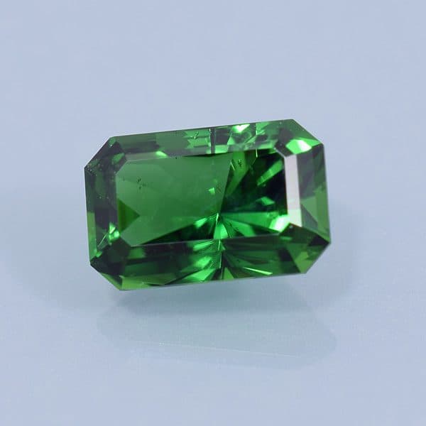 Finished version of Barion Emerald Cut Chrome Tourmaline