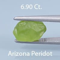 Rough version of Opposed Bar Rhombus Cut Peridot