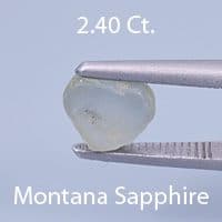 Rough version of Custom Cushion Triangle Cut Sapphire