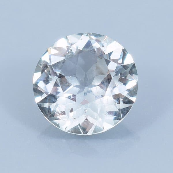 Finished version of Custom Round Cut Sapphire