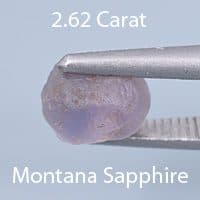 Rough version of Fancy Radiant Hex Oval Cut Sapphire