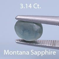 Rough version of Fancy Round Brilliant Cut Sapphire