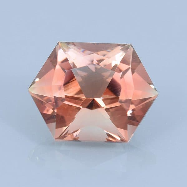 Finished version of Custom Hexagon Cut Sunstone