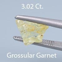 Rough version of Barion Kite Cut Grossular Garnet