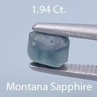 Rough version of Fancy Brilliant Octagon Cut Sapphire