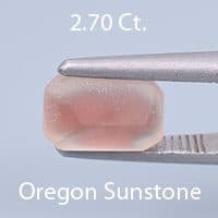 Rough version of Emerald Cut Sunstone