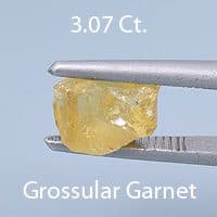 Rough version of Barion Emerald Cut Grossular Garnet