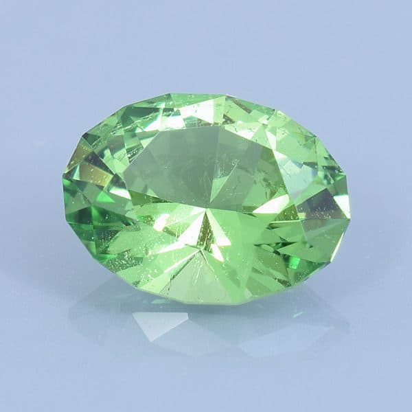 Finished version of Oval Cut Grossular Garnet