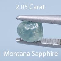 Rough version of Square Brilliant Cut Sapphire