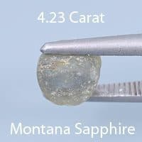 Rough version of Custom Round Brilliant Cut Sapphire