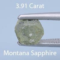 Rough version of Custom Barion Hexagon Cut Sapphire