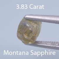 Rough version of Custom Octagon Cut Sapphire