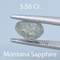 Rough version of Custom Round Brilliant Cut Sapphire