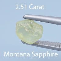 Rough version of Fancy Radiant Hexagon Cut Sapphire