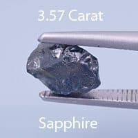 Rough version of Fancy Round Brilliant Cut Sapphire