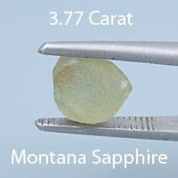 Rough version of Portuguese Brilliant Cut Sapphire