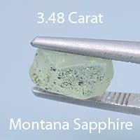 Rough version of Brilliant Emerald Cut Sapphire