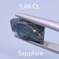 Rough version of Radiant-Step Emerald Cut Sapphire